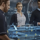 Screenshot of a Rolls-Royce publicity film showing their projected remote-crew ship of the future. You can also imagine these people as well-dressed pirates. Via Rolls-Royce.